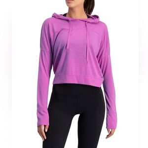 Three Sixty Six Women's Long-Sleeve Crop Top Hoodie, ORCHID, Multiple Sizes
